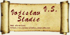 Vojislav Sladić vizit kartica